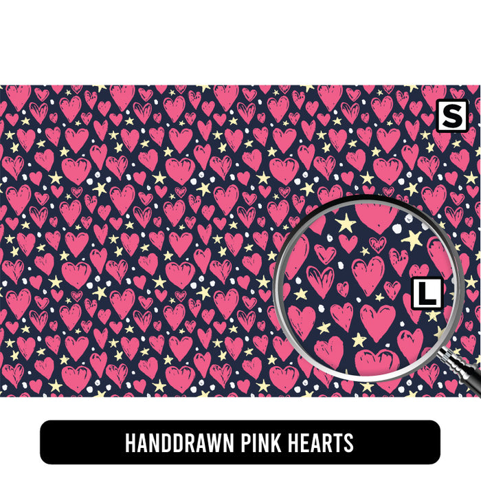 Handdrawn Pink Hearts