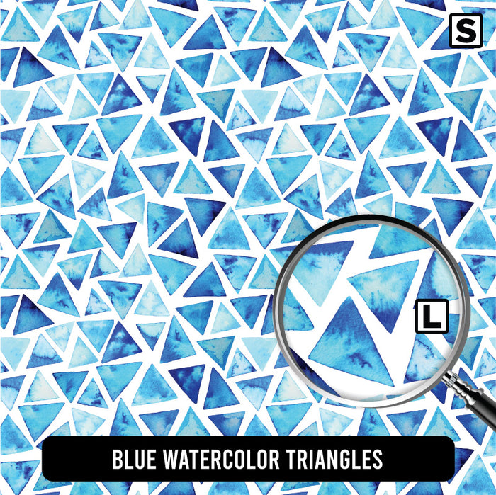 Blue Watercolor Triangles