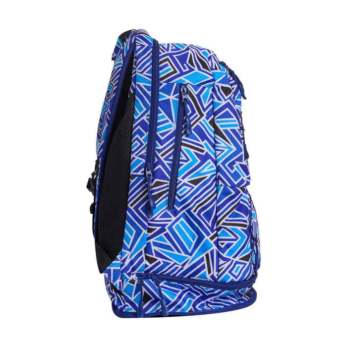 Blue Way Funky Bits Elite Squad Backpack with multiple compartments and adjustable straps, designed for everyday use.