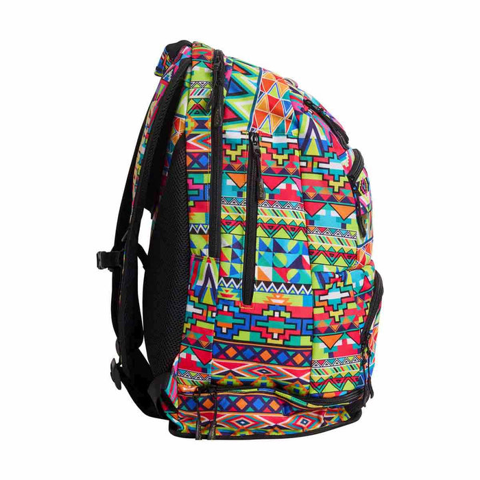 Way Funky Packed Up Elite Squad backpack in multiple colors, featuring spacious compartments and adjustable straps.