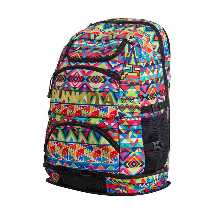 Way Funky Packed Up Elite Squad backpack in multicolor, featuring multiple compartments and adjustable straps.