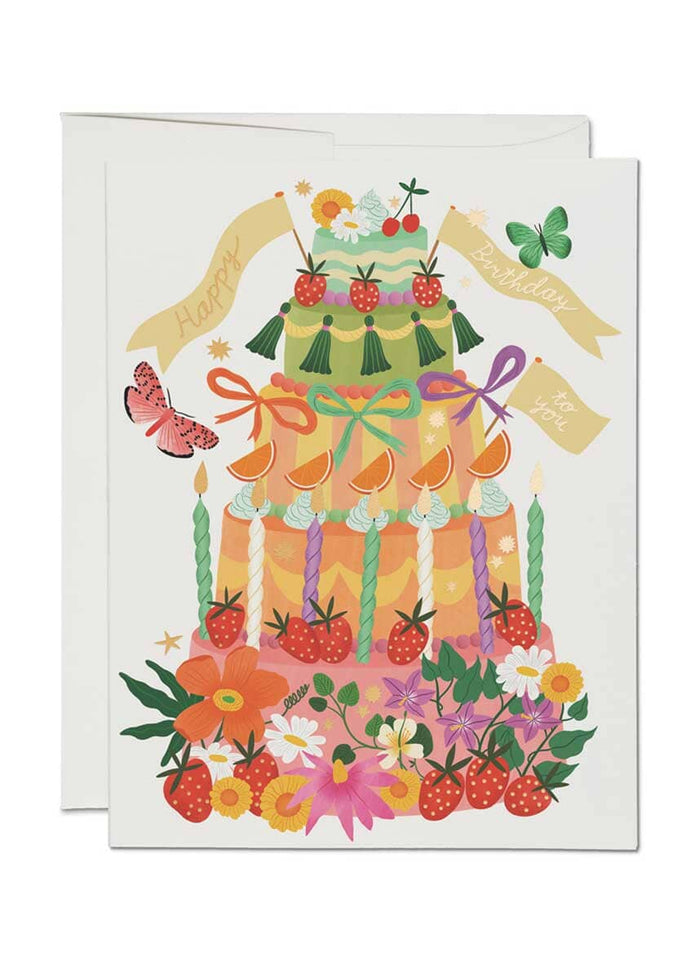 Whimsical Cake Birthday Card