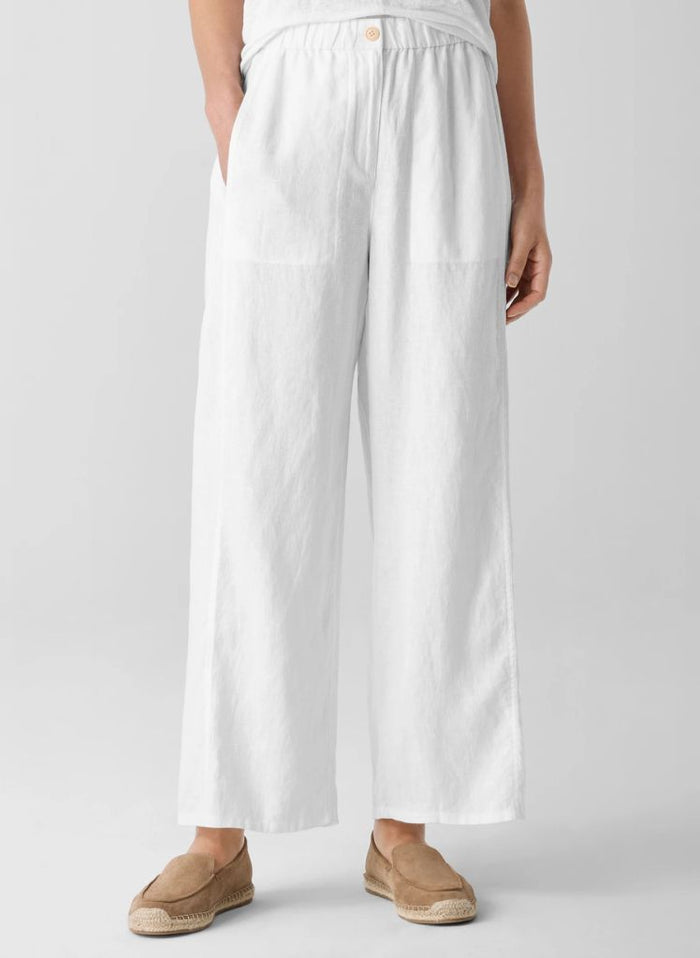 Wide Ankle Pant * Eileen Fisher * Organic Linen