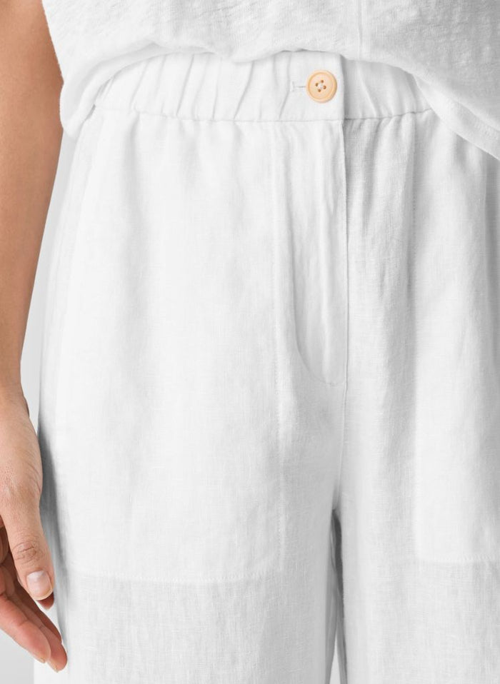 Wide Ankle Pant * Eileen Fisher * Organic Linen