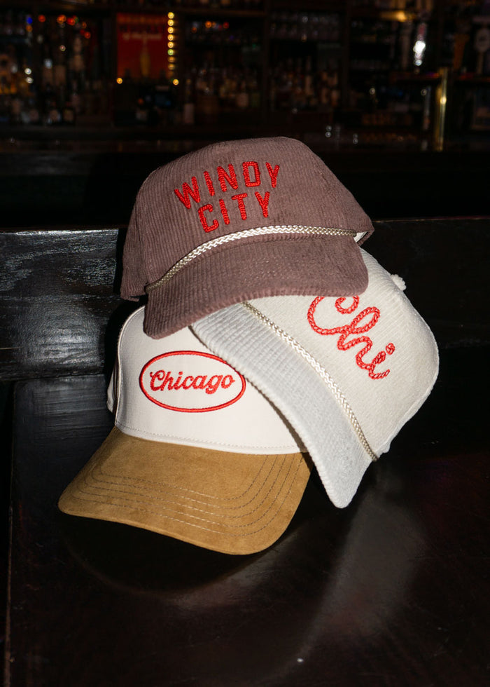 Windy City Wide Whale Cord Hat - Brown