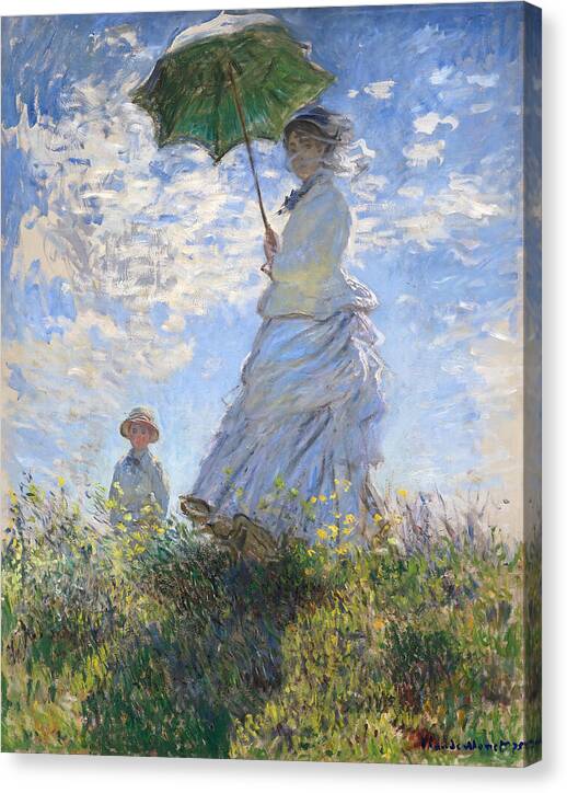 Woman with a Parasol - Canvas Print