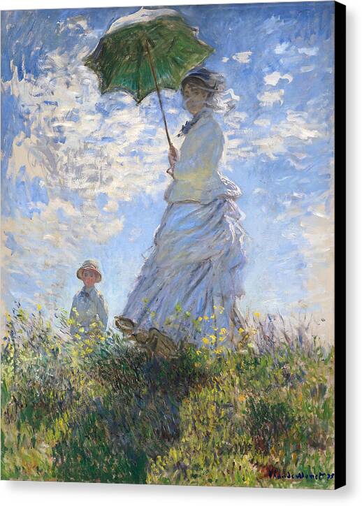 Woman with a Parasol - Canvas Print