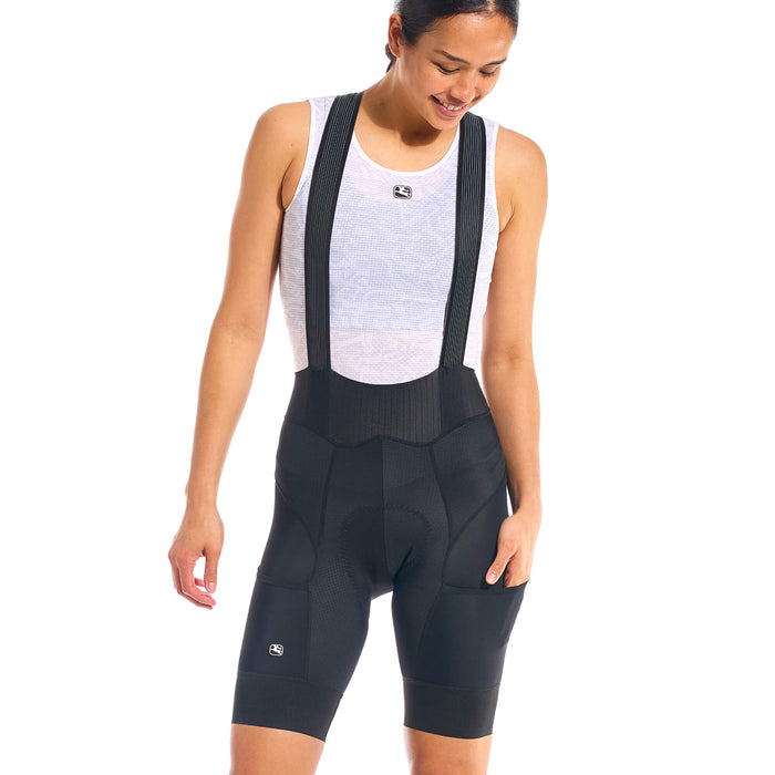 Women's FR-C Pro Cargo Bib Short by Giordana Cycling, BLACK, Made in Italy
