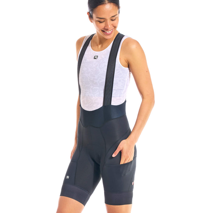 Women's FR-C Pro Cargo Bib Short by Giordana Cycling, DARK GREY, Made in Italy