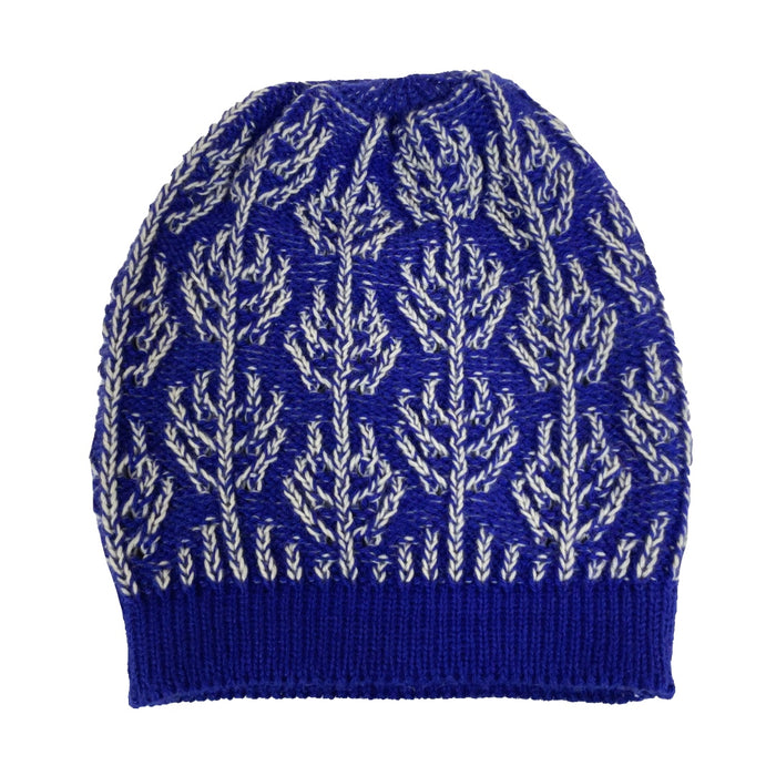 Wool Cap | Unisex | 100% Wool | Dark Blue & Ivory