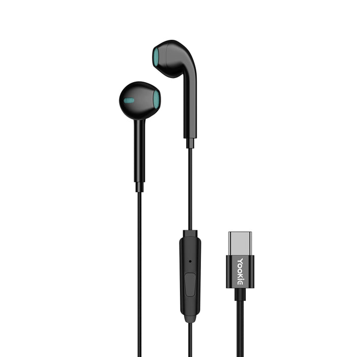 Yookie YTL-09 Wired Earphones Type-C - Black (YOOKIE-YTL09-B)