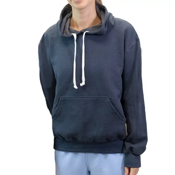 Navy Blue Sweatshirt with hood and drawstrings