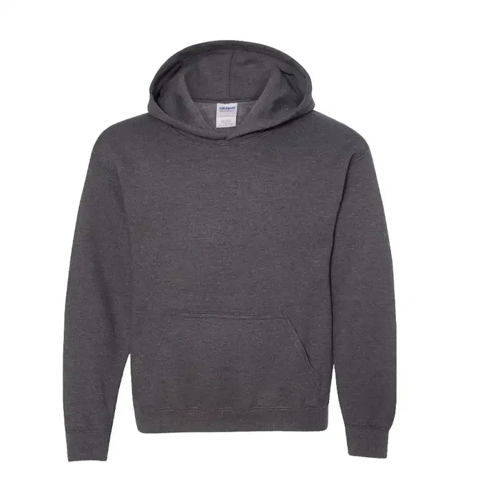 Dark Grey Heather Heavy Hooded Sweatshirt