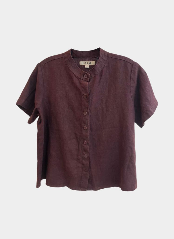 Zdenka Blouse, shown in Prune.